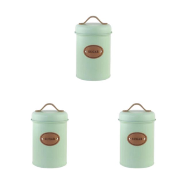 Wweixi Transparent Tea Jars For Storing And Displaying Favorite Tea Leaves Food Grade Metal Kitchen Storage Jars Jars Kitchen Green sugar 3Set