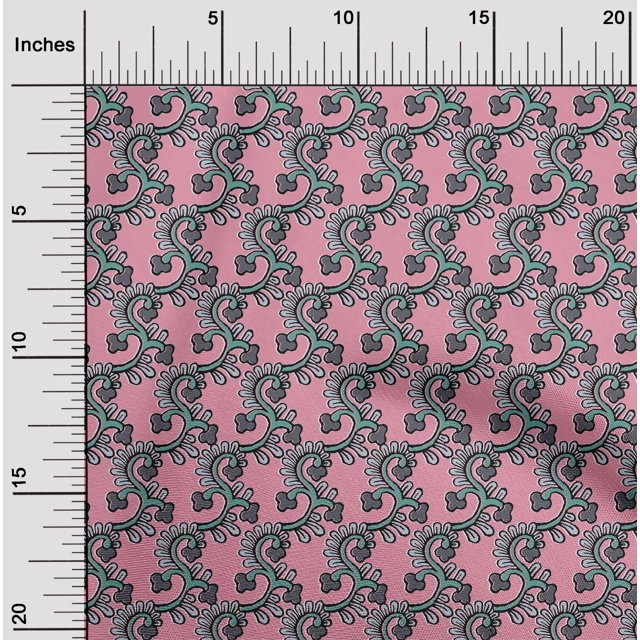 oneOone Coton Tissu Flex Spirale & Imprimé Floral par Yard 40 Pouces de Large