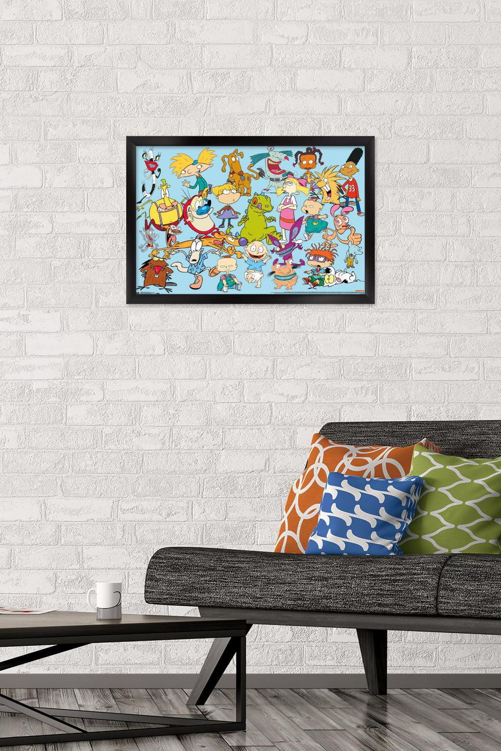 Nickelodeon Characters Wall Poster, 14.725" x 22.375" Framed