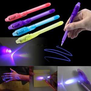 Stylo encre invisible construit dans UV Light Magic Marker Cadeau école papeterie