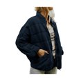 thumbnail image 2 of Opperiaya Women Stand Collar Long Sleeve Solid Color Full Zip Quilted Jackets, 2 of 4