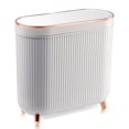 thumbnail image 1 of Bathroom Trash Can with Lid 3.2 Gallon Narrow Trash Can Small Plastic Trash Bin 12 Liter Rectangular Plastic Garbage Can with Press Type Lid for Bedroom Bathroom, 1 of 7