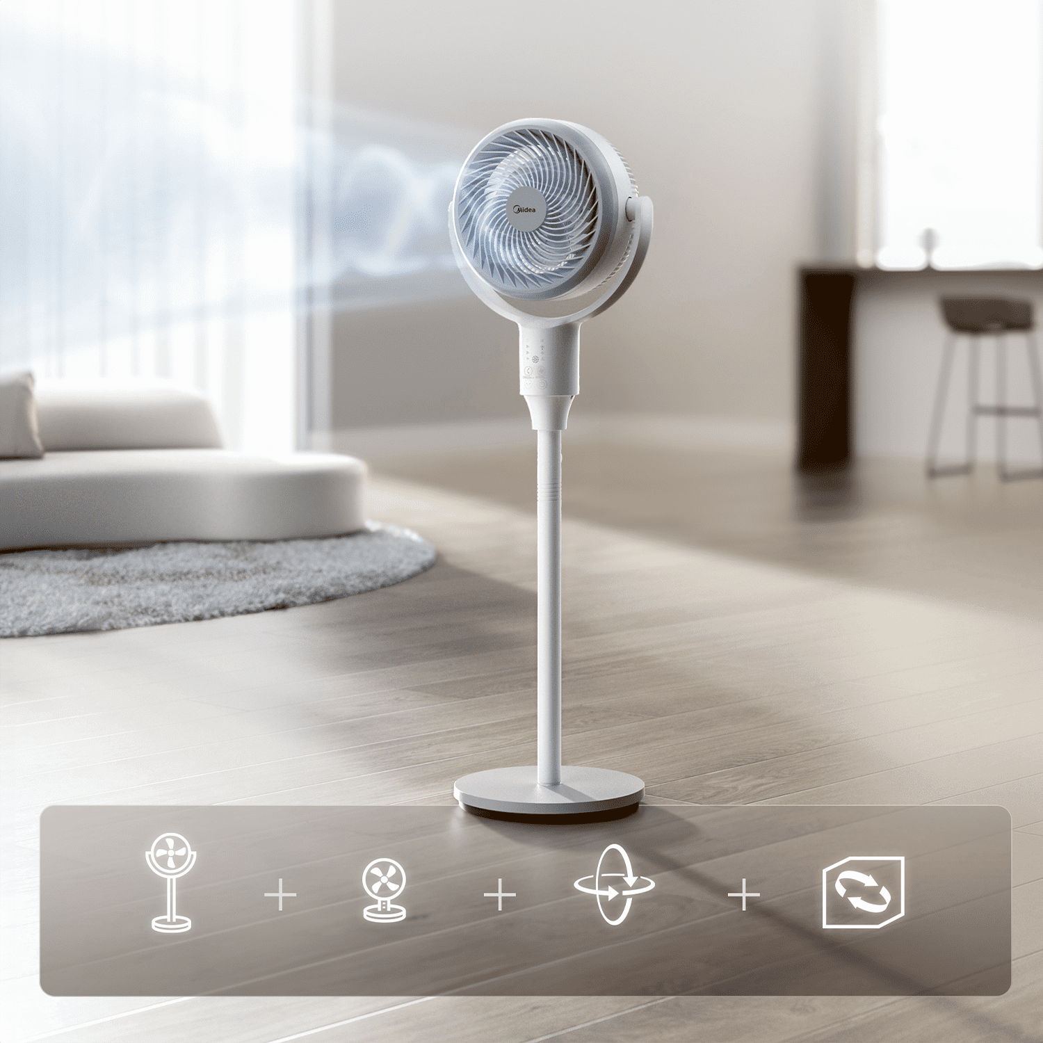 Midea 7" Digital Pedestal Air Circulator