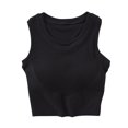 thumbnail image 1 of SwiftWear Womens U Back Sports Shaping Bras Padded High Neck Crop Workout Cotton Tank Tops, 1 of 7