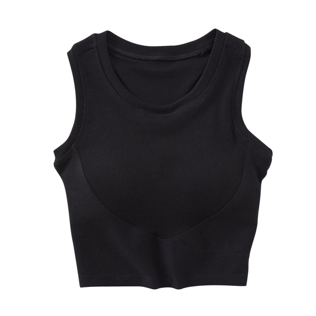 SwiftWear Womens U Back Sports Shaping Bras Padded High Neck Crop Workout Cotton Tank Tops