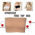 thumbnail image 4 of Fortune Women Bra Plus Size Strapless Bra Bandeau Tube Removable Padded Bra, 4 of 6