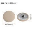 thumbnail image 2 of Unique Bargains 10pcs 32L Fabric Cloth Covered Button 20mm Round Metal Shank Sewing Buttons for Suits Dress Blouses, Beige, 2 of 5