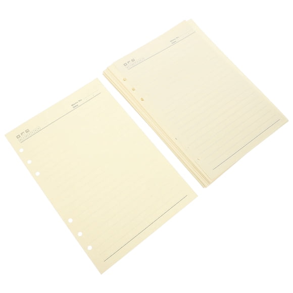 Raindrops Flexible Light Yellow A5 Lined Refill Paper Loose Leaf Inserts for Notebooks