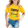 thumbnail image 1 of PMVFHDE T-Shirts Mignons pour Fille T-Shirt à Col Rond Imprimé à Manches Courtes pour Garçons et Filles Jaune, 6-7 Ans, 1 of 4