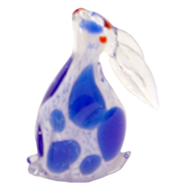 Figurine Couple de Lapins en Verre