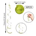 thumbnail image 3 of Becaristey 6pcs Set Streamers Decorations Party Streamers Gold Streamers Party Decorations Ceiling Decorations For Birthday Party Green 27.5 inch 1Set, 3 of 6