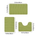 thumbnail image 3 of Fridja 3pcs Bathroom Rugs Bath Mat Toilet Mats Soft Comfortable Non-Slip Bathroom Rug Set Bath Mats for Bathroom Machine Washable Bath Mat Bathroom Rug Sets, Green, 3 of 5