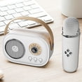 thumbnail image 3 of Oefntac Mini Machine de Karaoké Machine de Karaoké pour Enfants et Adultes Mignonne Karaoké avec Ensemble de Microphone Haut-Parleur Bluetooth Portable avec Microphone Style Portatif pour, 3 of 7