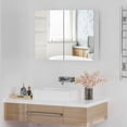 thumbnail image 2 of HOMCOM Wall Mount Medicine Cabinet with Mirror Adjustable Shelf 2 Doors, 2 of 10