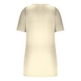 thumbnail image 4 of Birdeem T-Shirt à Col Rond Boutonné pour Femmes Haut à Manches Courtes Ample, 4 of 9