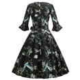 thumbnail image 1 of Pompotops Robe en Dentelle à Manches Longues Imprimé Floral Col Rond pour Femmes, 1 of 3