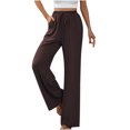 thumbnail image 1 of FAIWAD Womens Wide Leg Palazzo Pants Spring Summer High Elastic Waist Loose Casual Flowy Pants with Pockets, 1 of 7