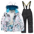 thumbnail image 1 of Hiiyo Winter Kids Fleece Lined Ski Jacket & Pants Set Winter Snowboarding Snow Suits, 1 of 2