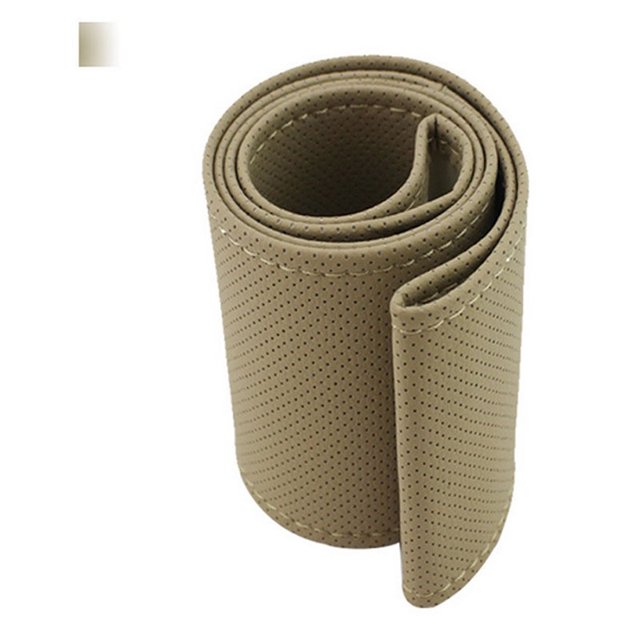 Hand Sewing Steering Wheel Cover Microfiber Leather Sweat-absorbent Breathable Car Steering Wheel Cover