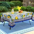 thumbnail image 5 of Waterproof Outdoor Tablecloth with Umbrella Hole for Rectangle Table 60x84inch Lemon Patio Table Cloth with Zipper, 5 of 5