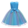 thumbnail image 3 of VKOYWKM Robe Formelle pour Filles Sans Manches Robe à Paillettes Scintillantes Fermeture Éclair au Dos Robe avec Nœud Robe de Demoiselle d'Honneur en Tulle Robes de Soirée Formelles Robe de Bal pour 2T-10T, 3 of 5