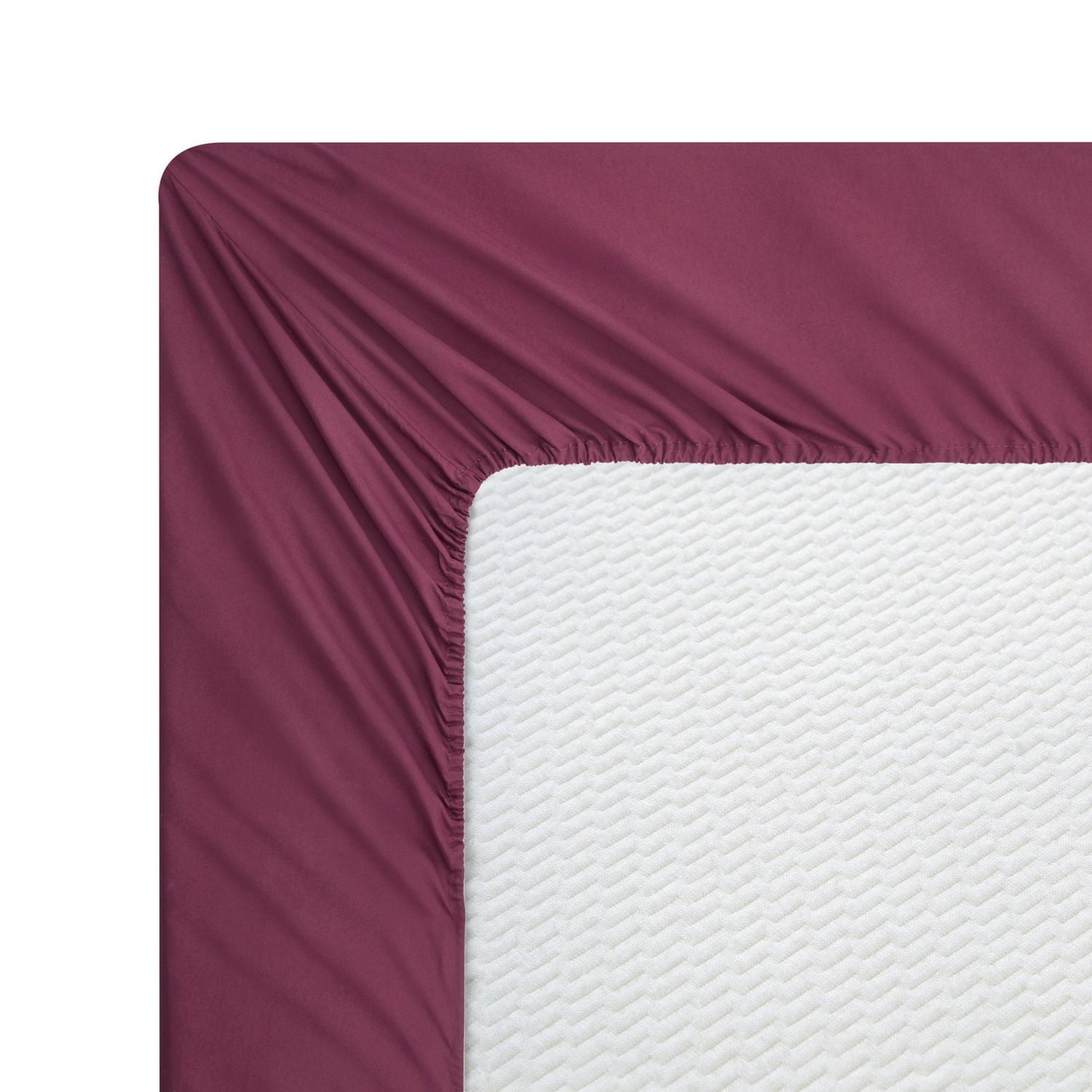 Literie Marina Decoration, 600 fils/cm², ultra douce, avec poche profonde, en coton percale à fibres longues, toutes saisons, couleur bourgogne