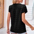 thumbnail image 4 of Timegard Womens Tops Flowy V Neck Petal Short Sleeve Ruched Loose Casual Lightweight Tops Summer Beach, 4 of 5