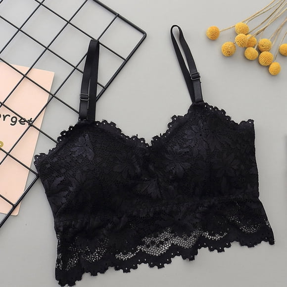FcBaudy Bras for Women Everyday Bras Women Lace Thin Wrapped Chest Bra Strap Vest Push Up Underwear Bra Women Underwear
