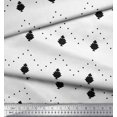 thumbnail image 2 of Soimoi Black Modal Satin Fabric Butidar Jamdani Print Fabric by Yard 42 Inch Wide, 2 of 2