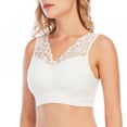 thumbnail image 4 of Wuffmeow Women Floral Lace Bralette Padded Breathable Sexy Racerback Lace Bra, 4 of 7