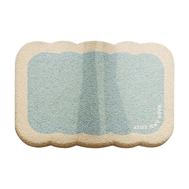 Yhmxh Creamy Style Imitation Sheep's Wool Entrance Mat For Bathroom Water Absorbent Non Slip Great For Home Shower Bathroom Use Washable Rug Anti-slip Rug Rugs for Living Room Outdoor Rug