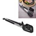 thumbnail image 4 of Steak Tongs, Rugged Durable Multi-purpose Food Clamp  For Turning And Carrying Food For Baking Tool 12in Black Bracket, 4 of 8
