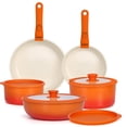 thumbnail image 1 of GIPP 11pcs Cookware Sets, Pots and Pans Set Non Stick with Removable Handle, Oven & Dishwasher Safe,Induction Cookware, Kitchen Cooking Set for RV Trips and Camping,Orange Gradient, 1 of 8