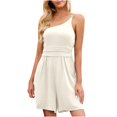 thumbnail image 2 of Shorts TopLLC pour Femmes Shorts pour Femmes Mode pour Femmes Uni Bretelle Simple Sans Manches Combinaison Shorts Pantalons Combinaison pour Femmes, 2 of 9