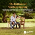 thumbnail image 4 of All Things Cedar 51 Inch Wood Garden Bench, Outdoor Patio Seating, Natural, 4 of 8