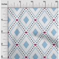 thumbnail image 2 of oneOone Polyester Spandex Baby Blue Fabric Check Craft Projects Decor Fabric Printed By The Yard 56 Inch Wide, 2 of 4