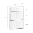 thumbnail image 3 of SoBuy Armoire à Chaussures Étagère à Chaussures Rangement Organisateur FSR165-W, 3 of 8