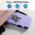 thumbnail image 4 of KOMI Switch OLED Case for Nintendo Switch OLED Model, Dockable Cover Soft TPU Protector Case for Switch OLED Grips & Console and Accessories with 2 Pcs Thumb Caps, Purple, 4 of 5
