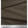 thumbnail image 2 of Soimoi Black Poly Georgette Fabric Round Geometric Printed Craft Fabric by the Yard 42 Inch Wide, 2 of 4