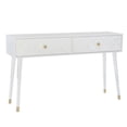 thumbnail image 1 of Bowery Hill Modern / Contemporary Geo Pine Wood Console Table in White, 1 of 14