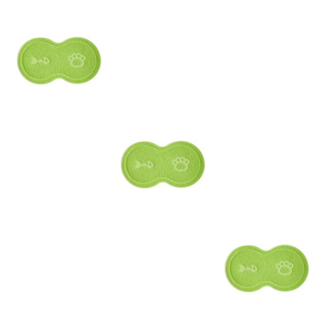 Decodeary Durable And Long-lasting Cat Litter Mat Cute And Practical Pet Accessory Green 3Set