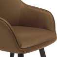 thumbnail image 4 of Studio Designs Home Dome Swivel Office/Dining Leather Accent Chair, Brown, 4 of 6