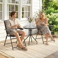 thumbnail image 2 of Outsunny Ensemble Bistro Pliant pour Patio avec Chaises Inclinables et Table Ronde, 2 of 10