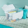 thumbnail image 4 of Sterilite 48 Qt Hinged Lid Storage Box Plastic Stackable Bin with Lid, 12 Pack, 4 of 8