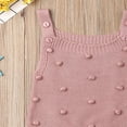 thumbnail image 4 of Newborn Baby Boy Girl Sleeveless Knit Bodysuit Solid Color Button Jumpsuit Warm Clothes, 4 of 6