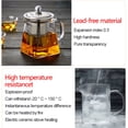 thumbnail image 4 of Heat Glass Teapot with Removable Infuser Strainer for Loose Leaf Tea Brewing, 4 of 6