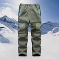 thumbnail image 3 of Kids Ski Pants - Patchwork Design with Pockets - Thicken Warm Trousers for Winter Outdoor Activities, 3 of 3