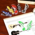 thumbnail image 2 of Musbetu Note Clip Musical Scale Shape Reusable Hollow Out Portable Memo Paper Clip Index Bookmark Book Office School Stationery Supplies Clip, 2 of 7