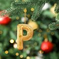 thumbnail image 2 of Christmas Tree Letter P Acrylic 2D Hanging Ornament for Car Backpack Home Holiday Decoration Alphabet Series Festive Gift Decor, 2 of 7