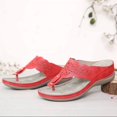 thumbnail image 2 of Chaussons pour Femmes Tongs Sandales à Talon Compensé Multicolores Brodées, 2 of 4